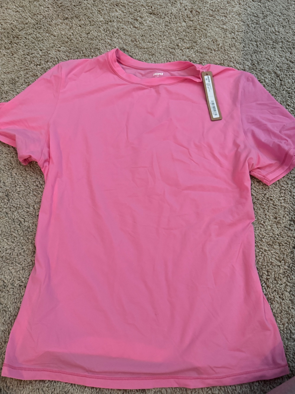 Skims  Pink Short Sleeve Tee